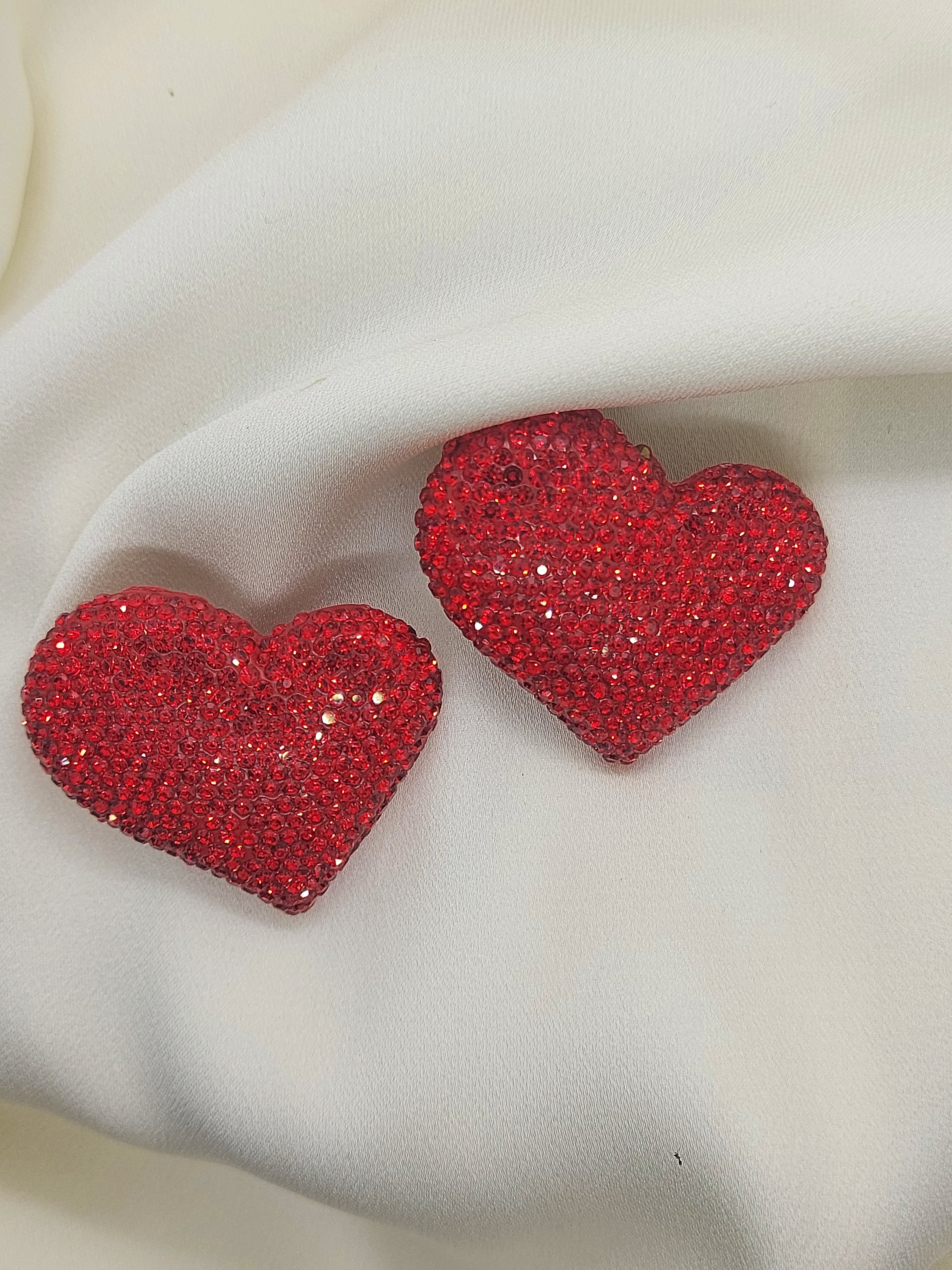 Kırmızı Kalp Küpe