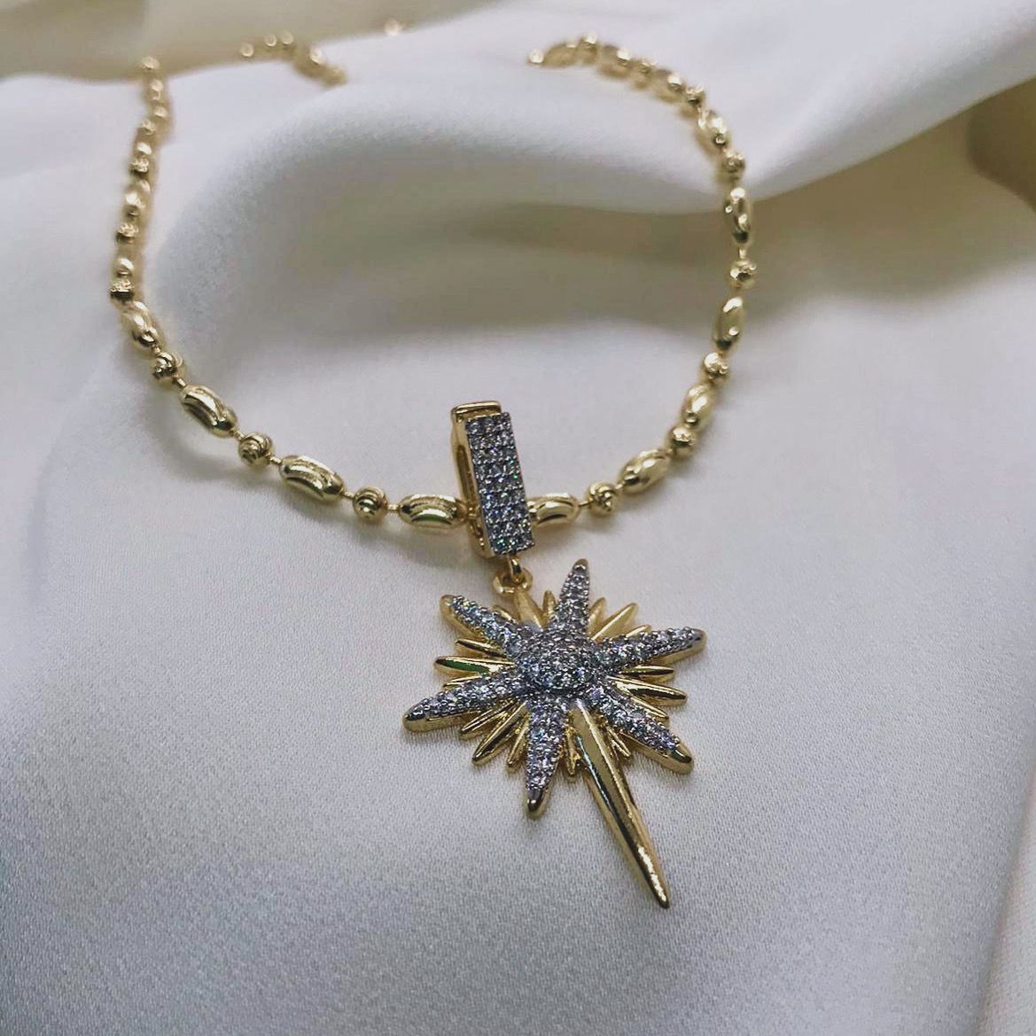 Sarı Kutup Yıldızı Kolye